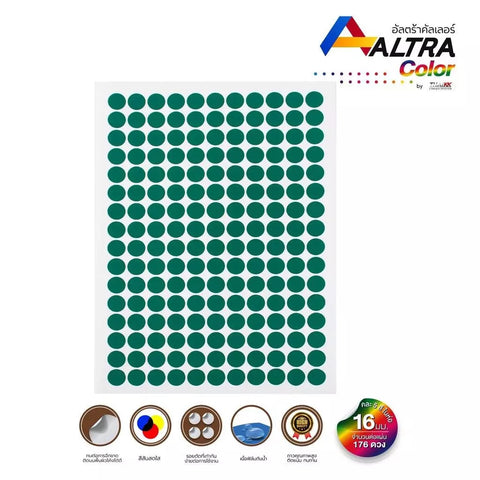 สติกเกอร์พีวีซีวงกลม ขนาด 16MM 5แผ่น/Pack