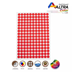 สติกเกอร์พีวีซีวงกลม สีเขียว ขนาด 16MM 5แผ่น/Pack