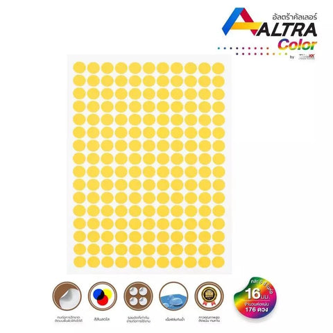 สติกเกอร์พีวีซีวงกลม ขนาด 16MM 5แผ่น/Pack