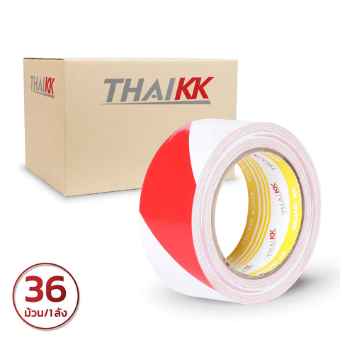 เทปตีเส้น เทปพีวีซี เทปกั้นพื้นที่  2 นิ้ว x 33 เมตร (150 ไมครอน)