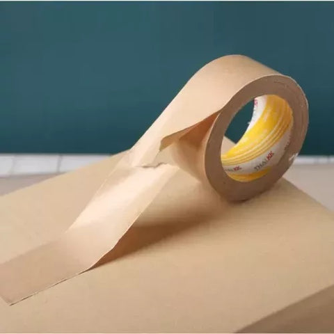 เทปกระดาษกาวในตัว เทปคราฟท์ 2 นิ้ว x 30 หลา (KK YELLOW)