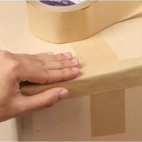 เทปกระดาษกาวในตัว เทปคราฟท์ 2 นิ้ว x 30 หลา (KK YELLOW)