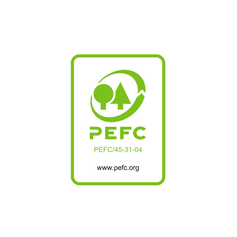 PEFC logo with a green border on a white background